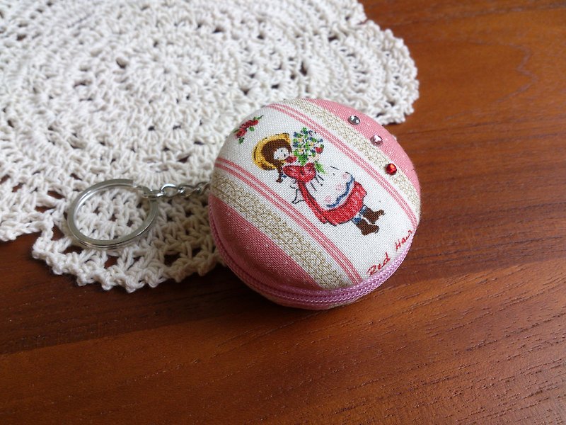 Macaron Series Charm Zipper Coin Purse Jewelry Box| Pink Doll| - Charms - Other Materials Pink