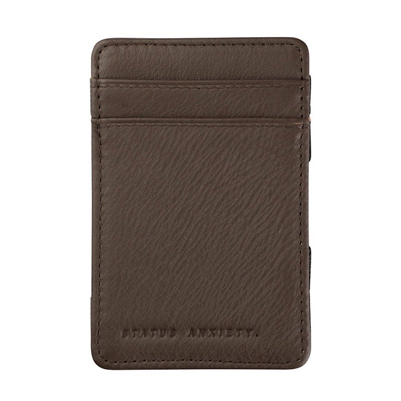 FLIP Money Clip/Card Clip_Chocolate / Dark Brown - Card Holders & Cases - Genuine Leather Brown