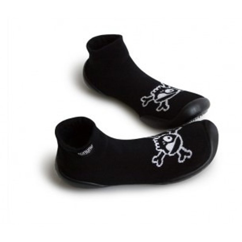 2015 NUNUNU+collegien 黑色骷髏頭襪鞋(小孩款) - 童裝鞋 - 其他材質 黑色