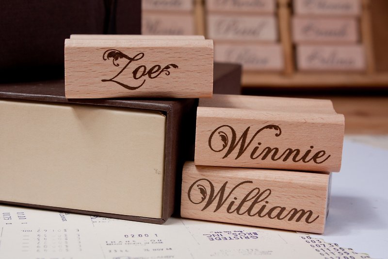 According to your name English name seal-WZ - Stamps & Stamp Pads - Wood 