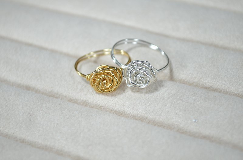 Metal Rose Ring - wire / manual - General Rings - Other Metals Multicolor