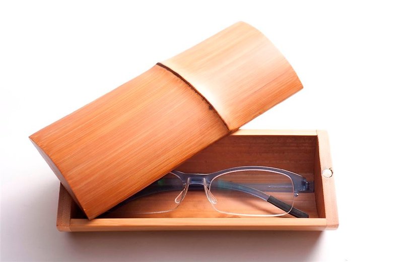 品味竹盒 Bamboo Glasses Case - 收納箱/收納用品 - 竹 咖啡色