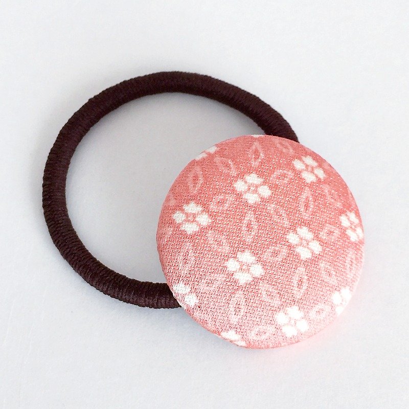 Hair elastic with Japanese Traditional Pattern, Kimono (Large) - Hair Accessories - Other Materials Pink