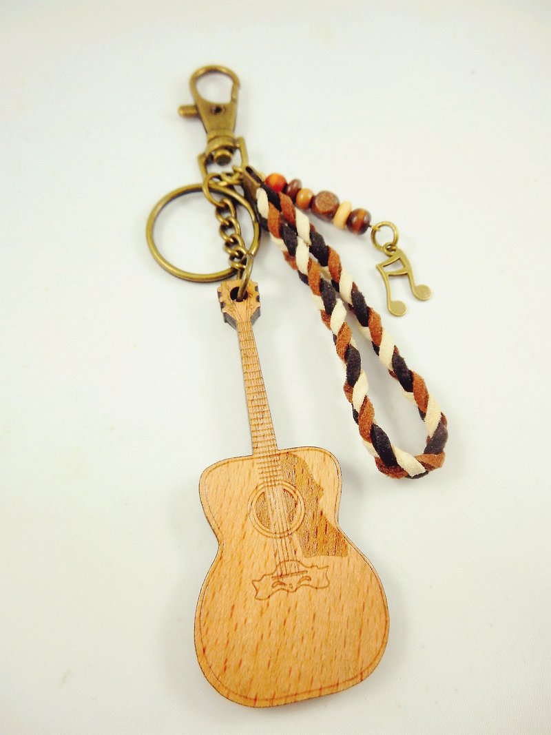 god leading- [music] a series of key acoustic guitar exclusively designed Sold couple friendship customized 100 Gifts Retro fashion bronze play musical birthday - ที่ห้อยกุญแจ - ไม้ สีนำ้ตาล