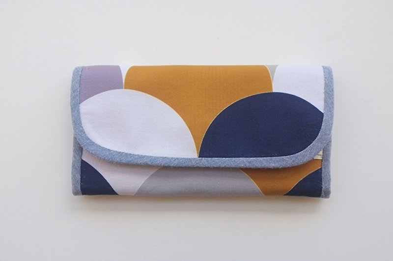 BUWU | Mambo 12 cards long cloth clip - กระเป๋าสตางค์ - วัสดุอื่นๆ สีน้ำเงิน