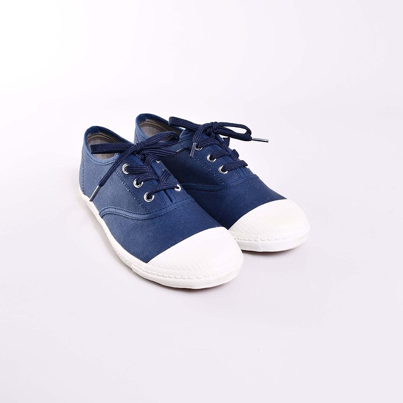 【Off-season sale】 帆布鞋-KARA 海軍藍 - 女休閒鞋/帆布鞋 - 棉．麻 藍色