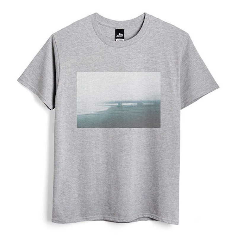 Bridge - dark gray Linen- neutral T-shirt - Men's T-Shirts & Tops - Cotton & Hemp Gray