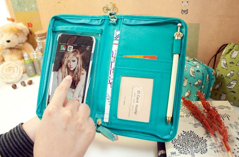 Chuyu 【Promotion】Sliding Screen Phone Zipper Bag (Large)-Fabric Series - เคส/ซองมือถือ - วัสดุอื่นๆ หลากหลายสี