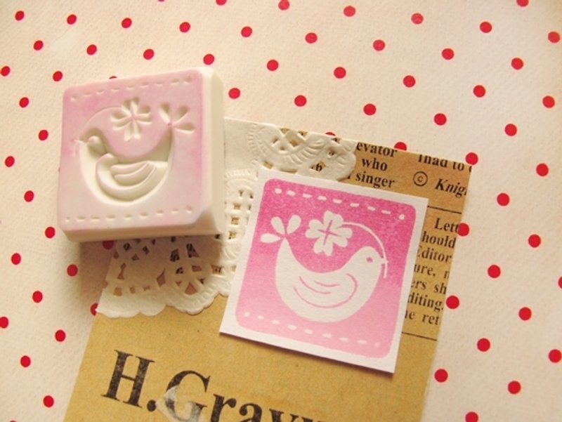 Apu handmade chapter happy bird stamp hand account stamp - Stamps & Stamp Pads - Rubber 