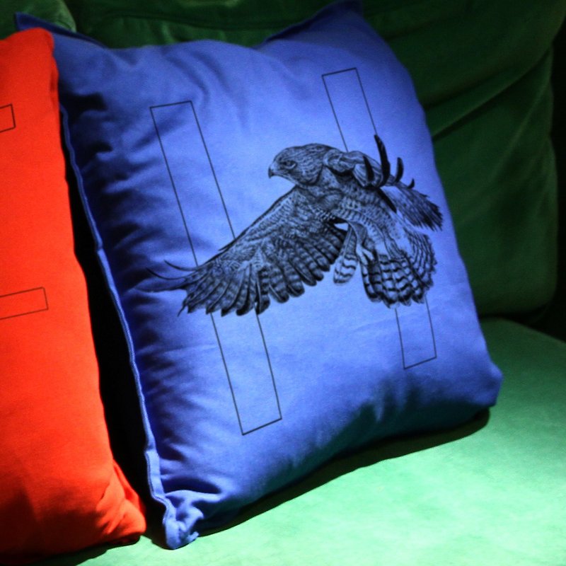 Hawk eagle hand-painted letters pillow - Pillows & Cushions - Cotton & Hemp Multicolor