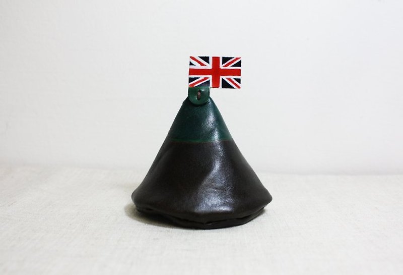My little mound - purse - British flag models - กระเป๋าใส่เหรียญ - หนังแท้ สีน้ำเงิน