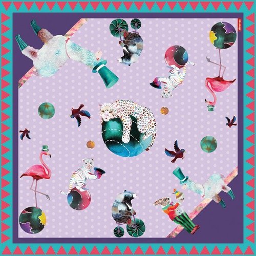 Refreshing texture Circus square scarves