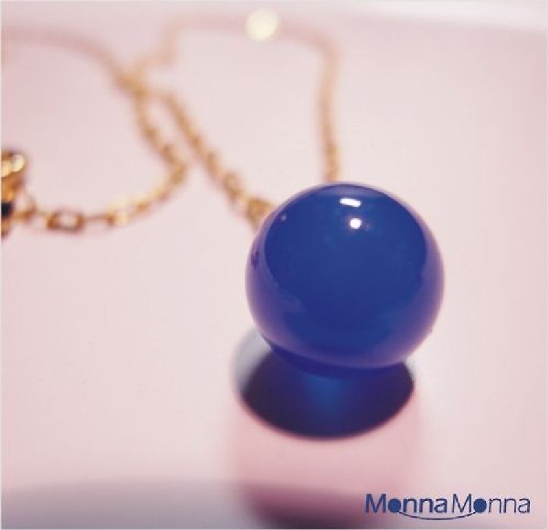 藍薄荷糖果項鍊 - Necklaces - Other Materials Blue