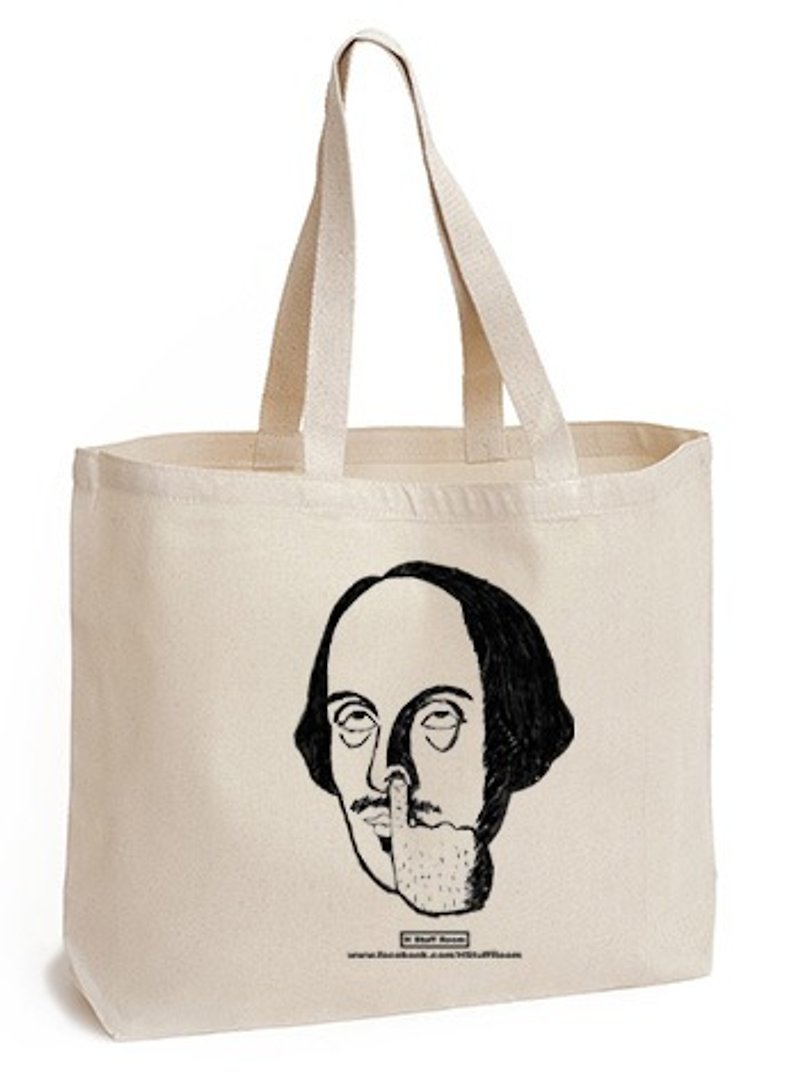 [Mr. Shakespeare did not care] Wide bag - กระเป๋าแมสเซนเจอร์ - วัสดุอื่นๆ ขาว