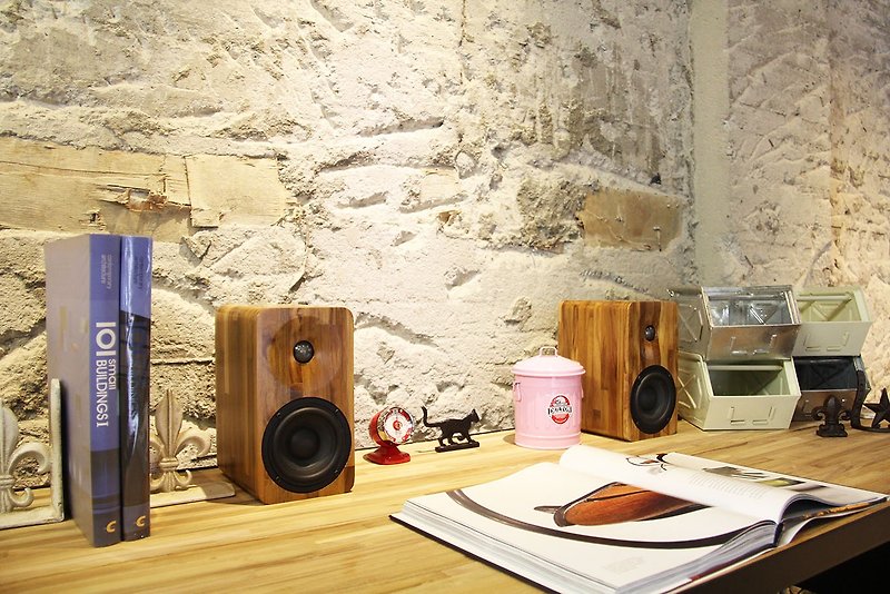 Moment木們-Minfort-MIN16 Handmade Wood-Bluetooth wireless speaker, audio - Speakers - Wood Brown