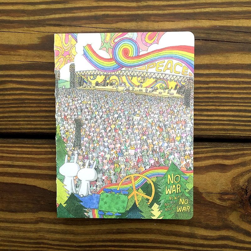 No aging line hand book | rabbit music festival - สมุดบันทึก/สมุดปฏิทิน - กระดาษ หลากหลายสี