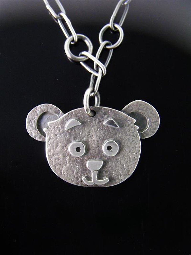 Ark Series---Little Bear Sterling Silver Necklace - สร้อยคอ - โลหะ 