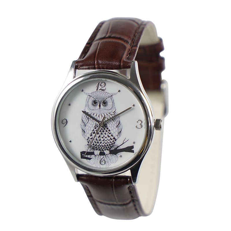 換季特賣 貓頭鷹手錶 - 中性設計 - 全球免運費 - 女錶 - 其他金屬 卡其色