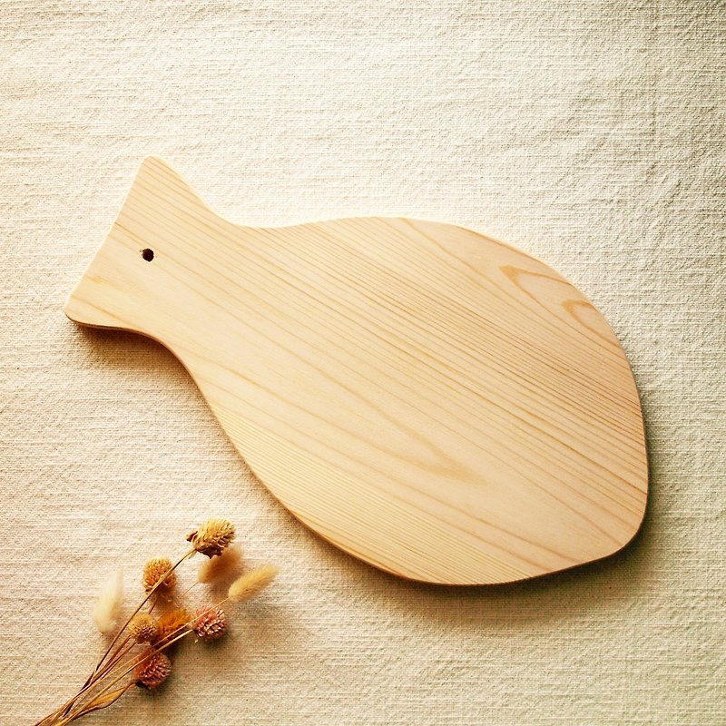 芬蘭 VJ Wooden 手工 木製 魚形砧板 - 廚具 - 木頭 咖啡色