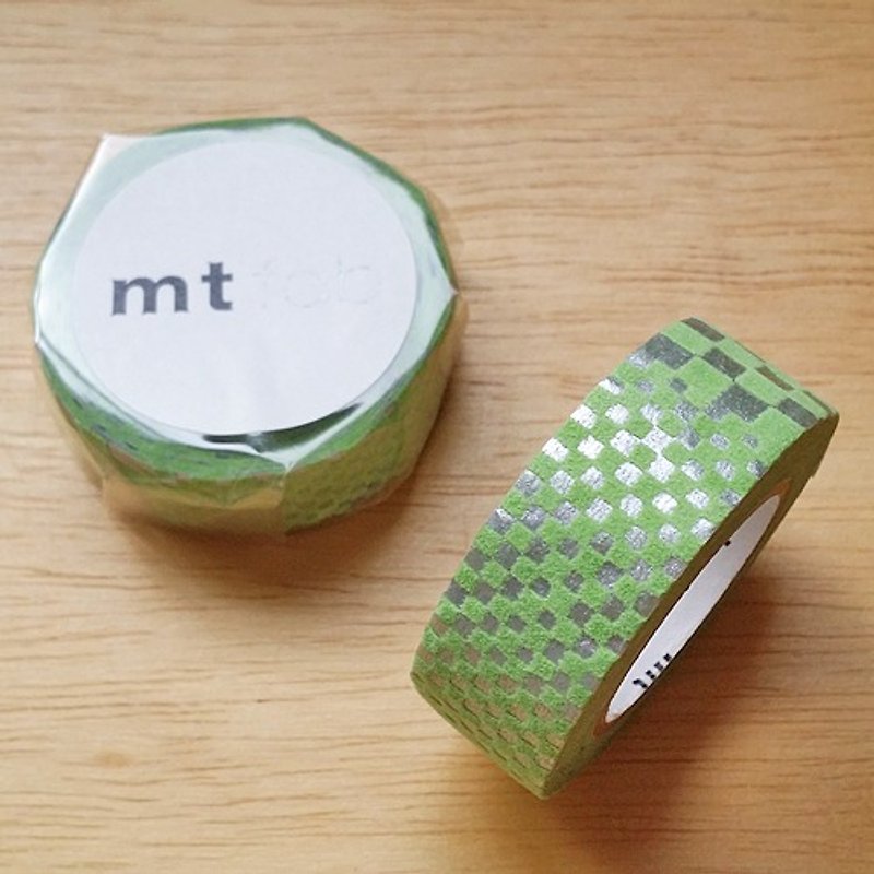 台紙テープファブフロッキングシリーズ【スクエア（MTFL1P02）】完成品 - マスキングテープ - 紙 グリーン