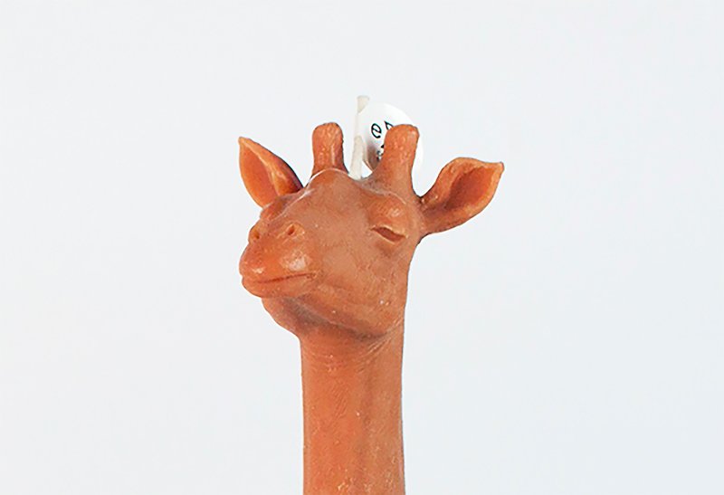 咖啡色長頸鹿造型蠟燭  Giraffe Candle - 香氛蠟燭/燭台 - 蠟 咖啡色