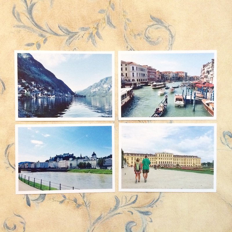 Come with us to Europe series x4 Postcard - Cards & Postcards - Paper Multicolor