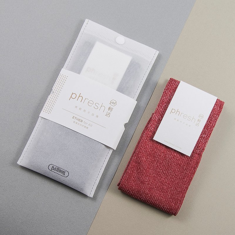 Light Ether - 焓 warm light casual socks - iodine red - Socks - Other Materials Red