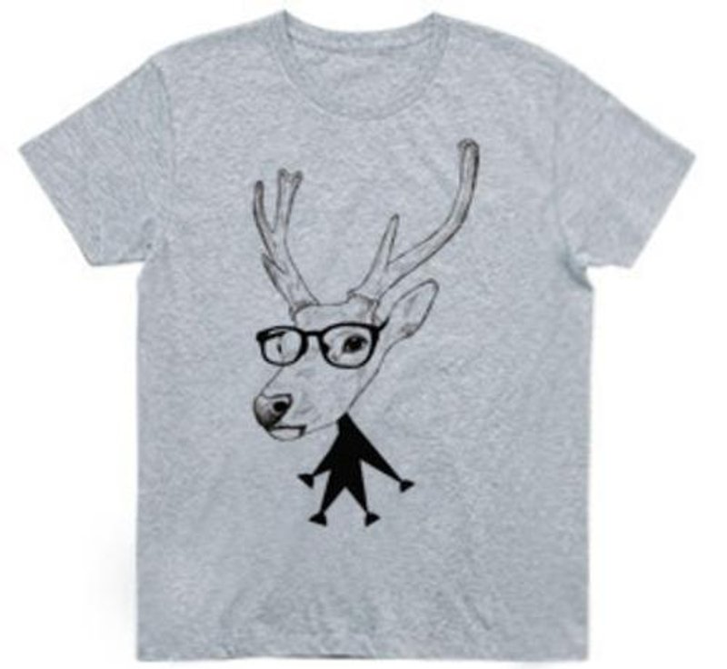 Comical deer (T-shirt 4.0oz gray) - Men's T-Shirts & Tops - Other Materials Gray