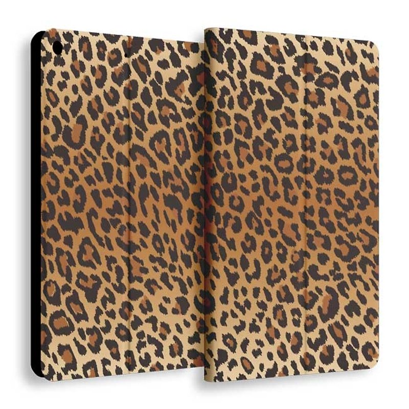 AppleWork iPad Air multi-angle flip holster - leopard pattern PSIBA-002 - Tablet & Laptop Cases - Genuine Leather Khaki