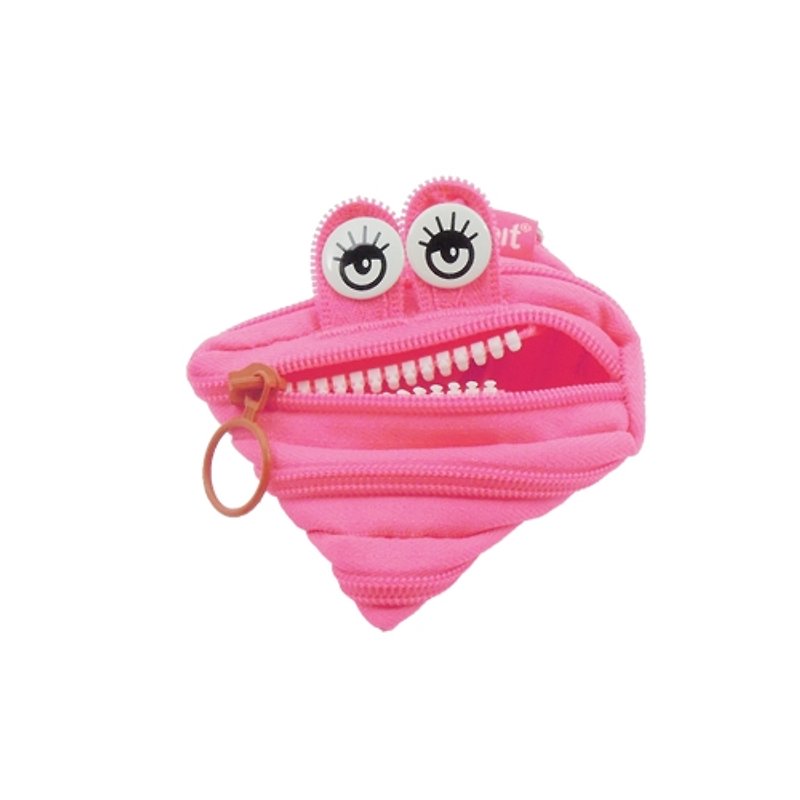 （50％オフ）-Zipit Monsterジッパーバッグ（小）-ピーチパウダー - 小銭入れ - その他の素材 ピンク