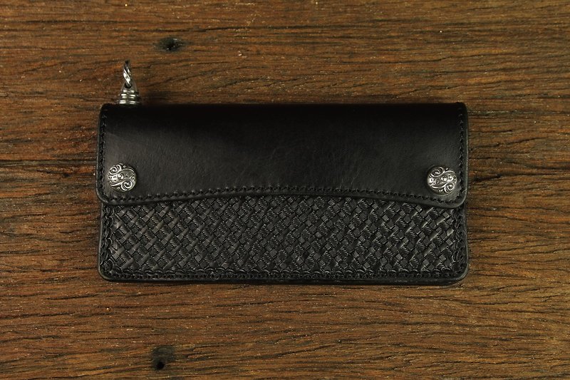 [METALIZE] Carved buckle basic long clip (sterling silver) - Wallets - Genuine Leather 