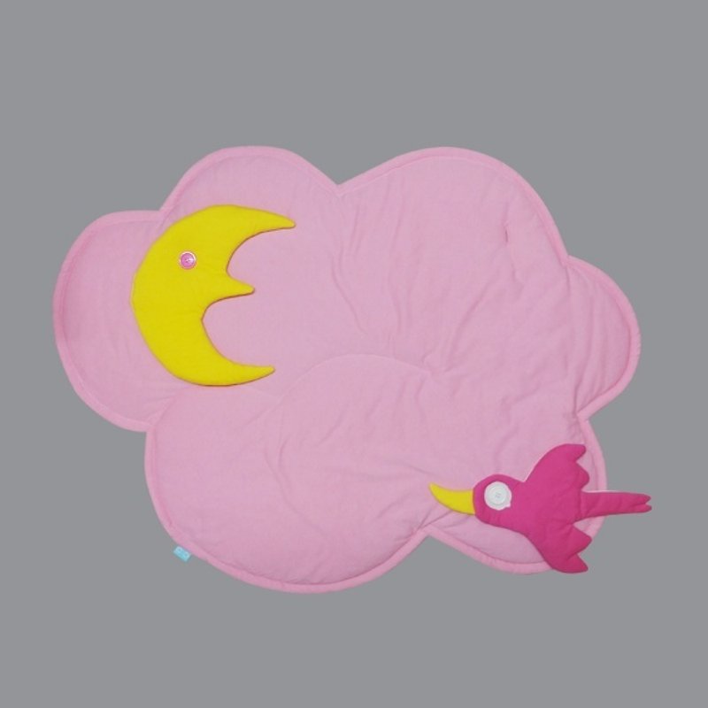 It's time to sleep cloud blanket _ _ Pink Moon Bird Cloud - Bedding - Cotton & Hemp Pink