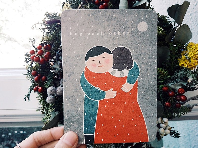 postcard-Hug each other - การ์ด/โปสการ์ด - กระดาษ หลากหลายสี