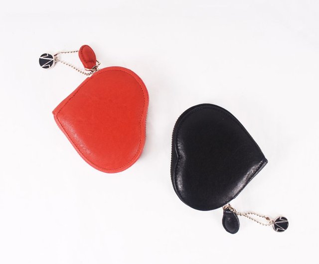 Heart Shape Cushion Coins Purse Italian Bubble Leather・Royal Blue