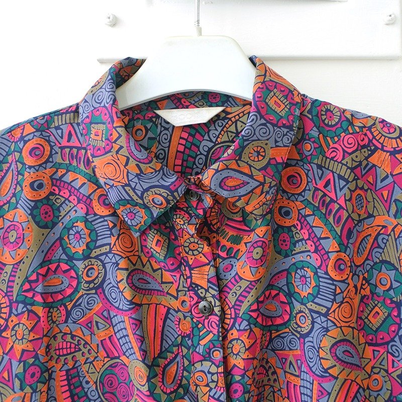 │Slowly│ warm sun vintage shirt │vintage. Forest. Retro. England. Art. Japanese girl. Classical. - Women's Shirts - Other Materials Multicolor