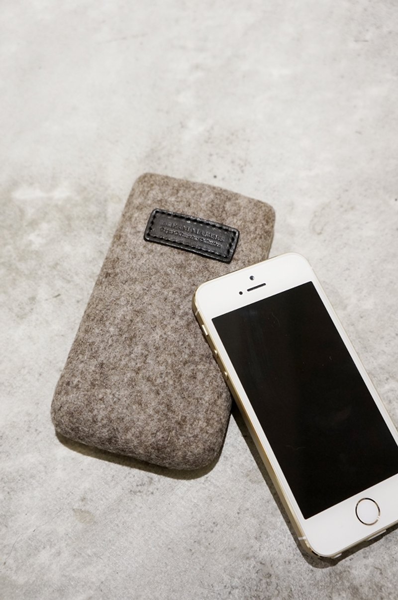 無縫手機包 自然色灰  （iphone 5,5s專用） - その他 - ウール ブルー