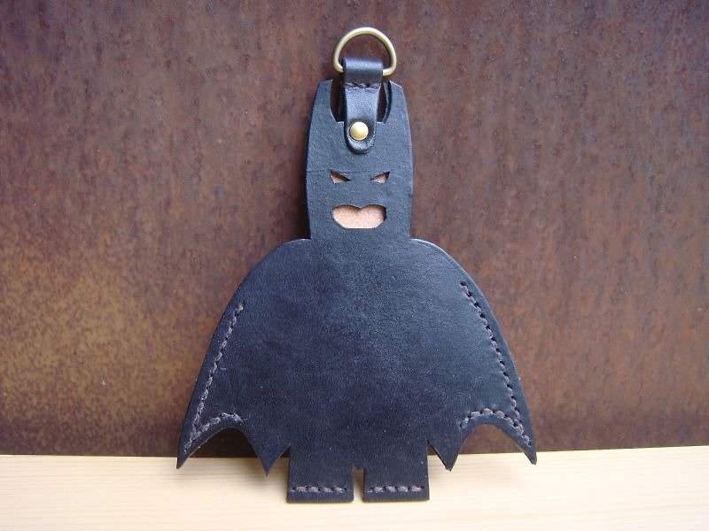 ISSIS - Full Handmade Leather Dark Knight Style Easy Card Holder - ID & Badge Holders - Genuine Leather Black