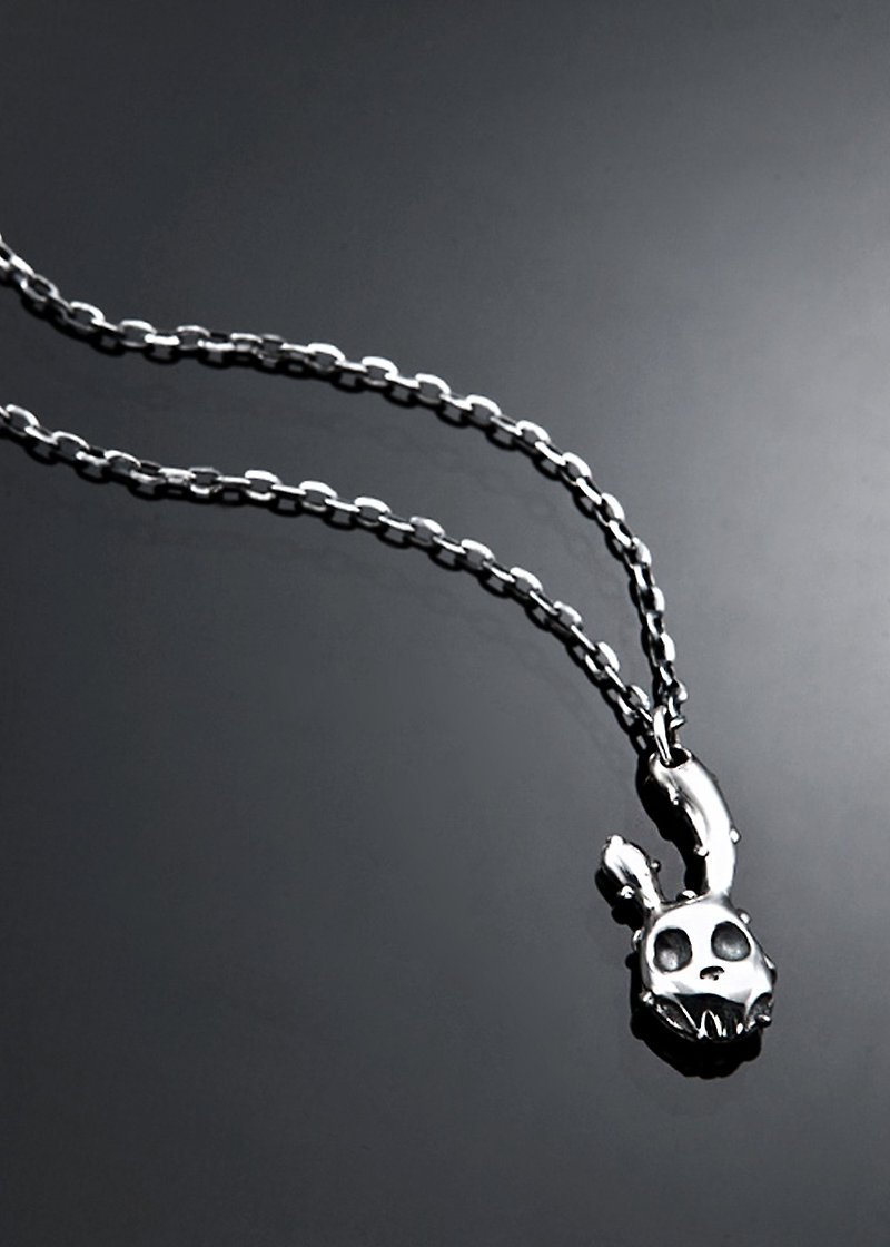 Double-sided RockRabbit Pendant S Type - Necklaces - Sterling Silver Silver