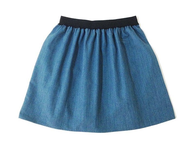 ::Lane68::手作 - 這樣好簡單鬆緊短裙(牛仔藍) - 裙子/長裙 - 其他材質 藍色