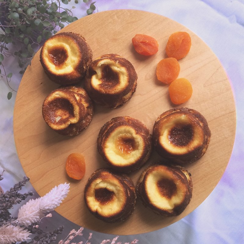 法式手工甜點心 杏桃布列塔尼蛋奶糕 Apricot far breton ☆ 一份2個 - 蛋糕/甜點 - 新鮮食材 多色