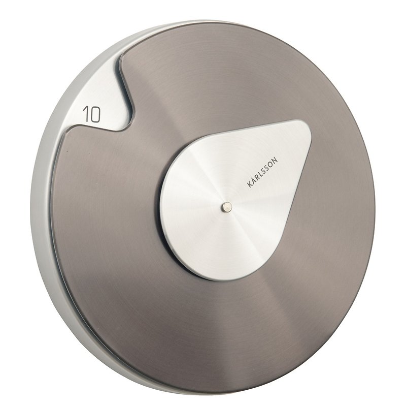 Karlsson, Wall clock Drop w. Steel gun metal silver clock designers - Clocks - Other Metals Gray