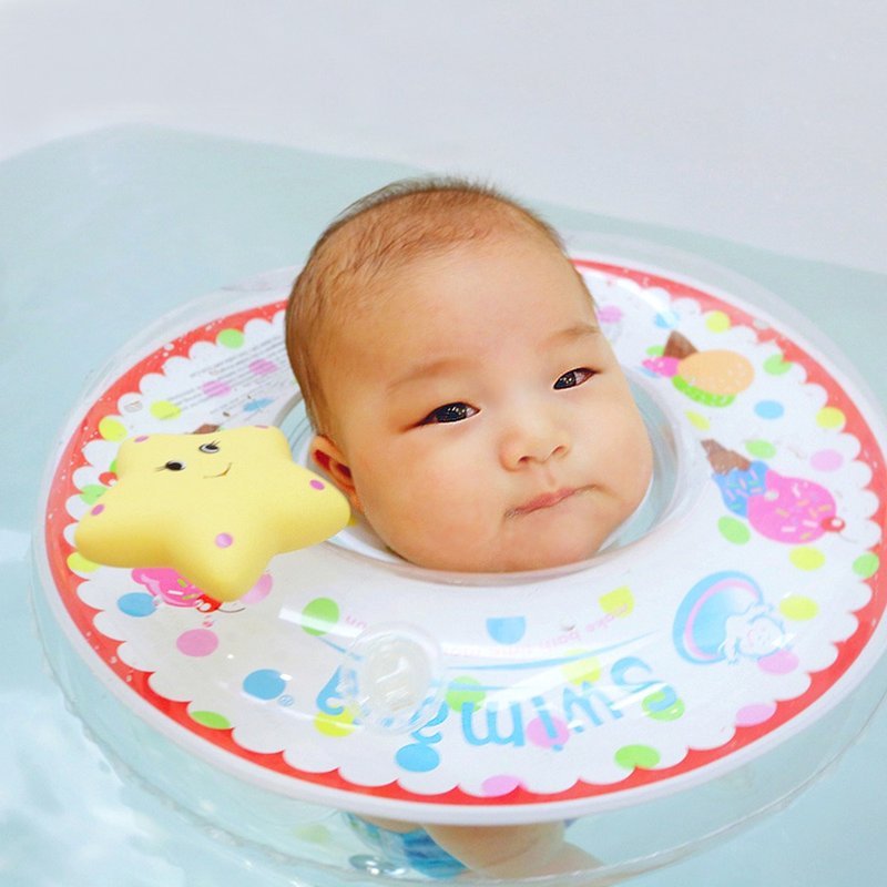 G1 Swimava ice cream baby swimming collar - ของเล่นเด็ก - พลาสติก สีส้ม