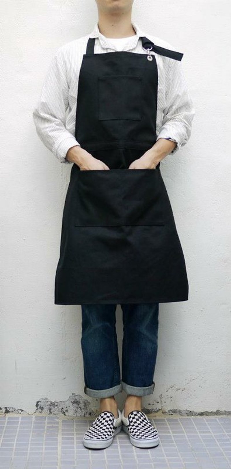 Canvas 01 Full Length Apron - Aprons - Other Materials Black