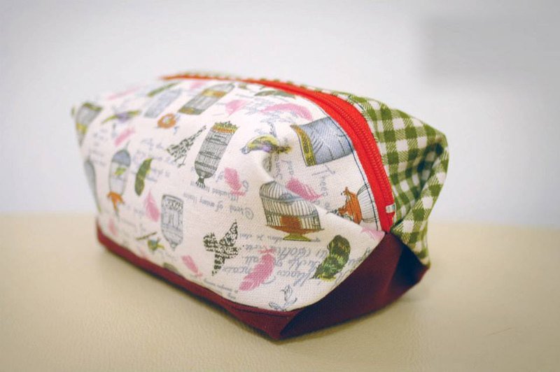 拼布大化妝包-2 - その他 - その他の素材 グリーン