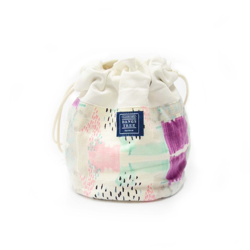 :: :: Dorsal bucket bag bangs tree _ temperament hand-painted series (Tokyo limited edition / shelf in) - กระเป๋าแมสเซนเจอร์ - วัสดุอื่นๆ ขาว