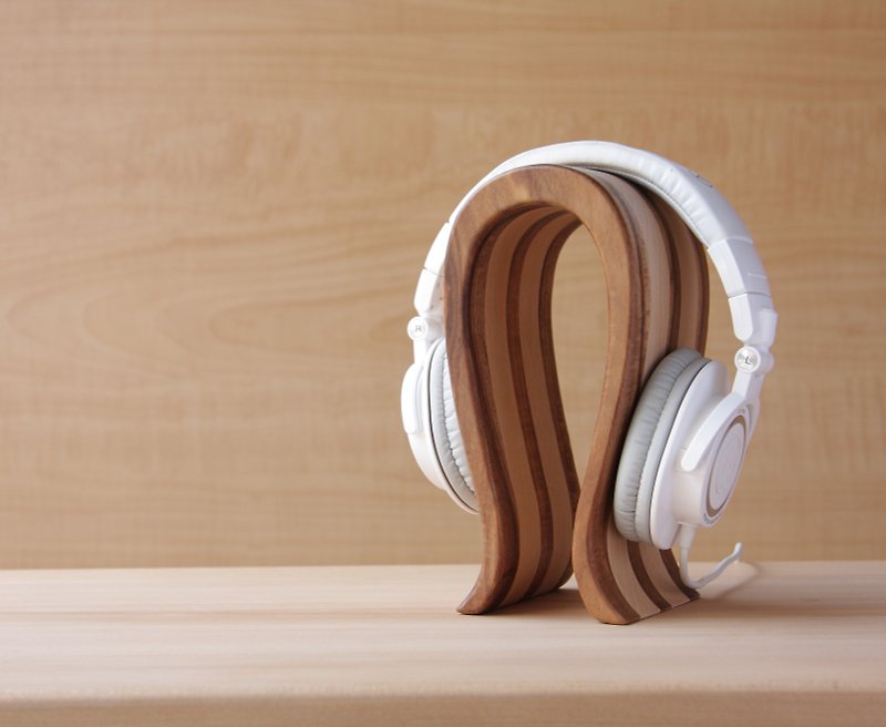 HO MOOD Chinese Learning Series - Aquarius neckband - Headphones & Earbuds Storage - Wood Brown