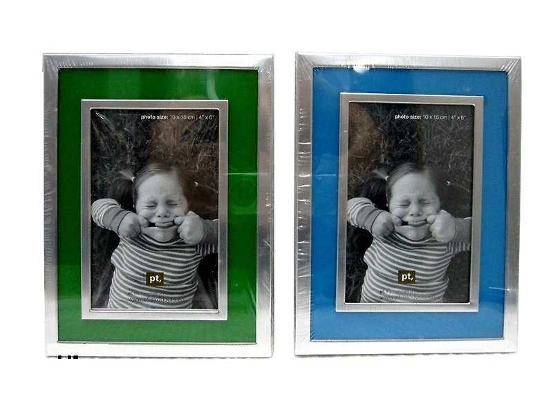 pt, Photo frame Colourful 2 Tone blue / green aluminium powder blue / green Aluminum Frames - Items for Display - Other Metals Green