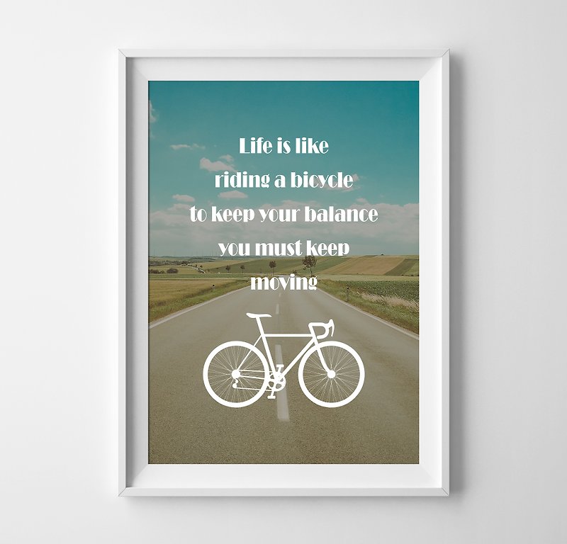 自転車に乗る(2) カスタマイズ可能なポスター - ウォールデコ・壁紙 - 紙 