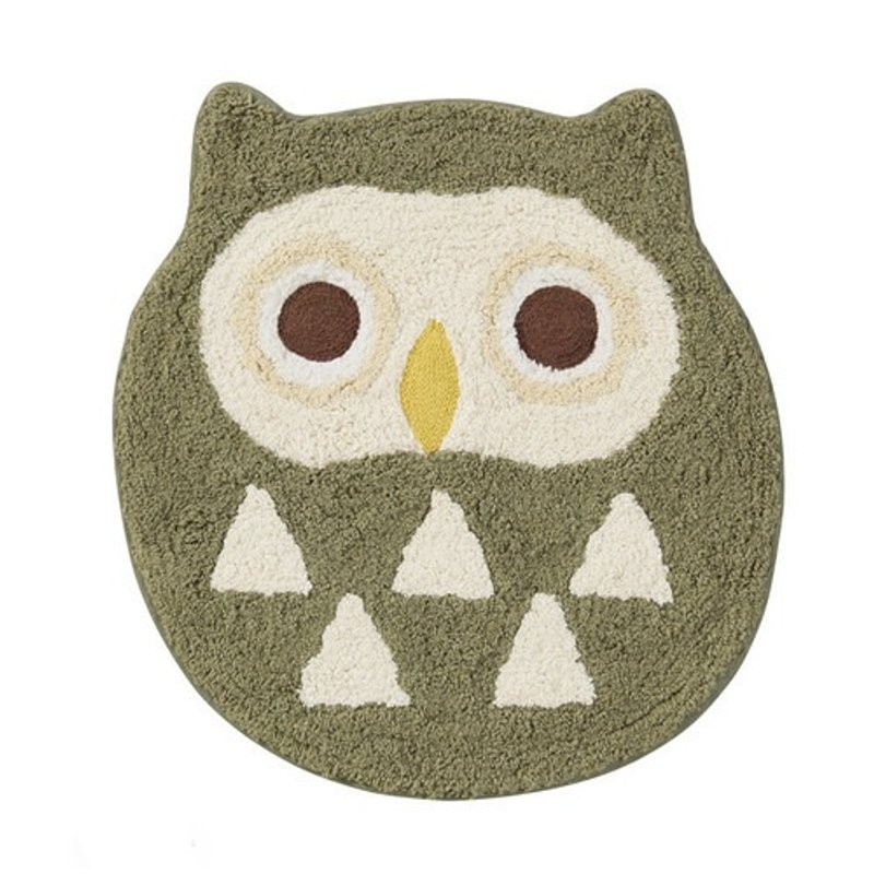 Owl 深灰大眼貓頭鷹地墊 - 擺飾/家飾品 - 棉．麻 灰色