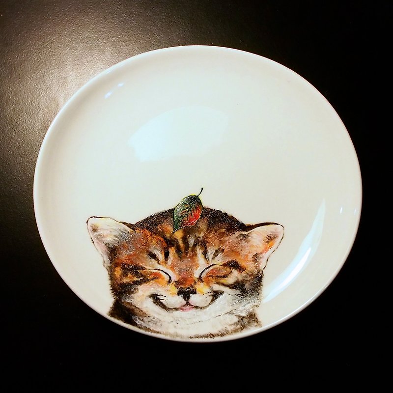 เครื่องลายคราม ภาพวาดบุคคล - Oval Dessert Plate Series: Want to Become a Civet Fairy